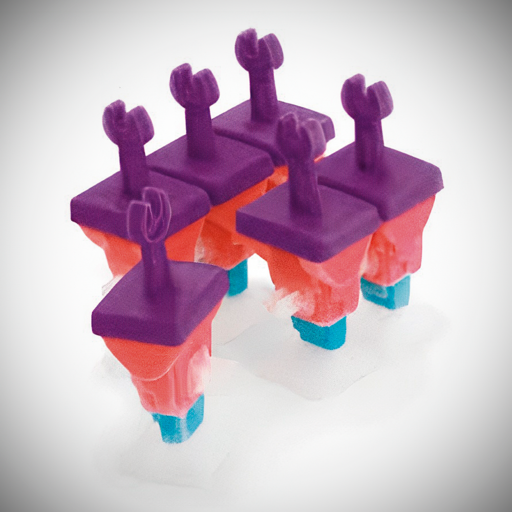 [837441] Set de 6 moldes para helado, figura robot - Cuisipro