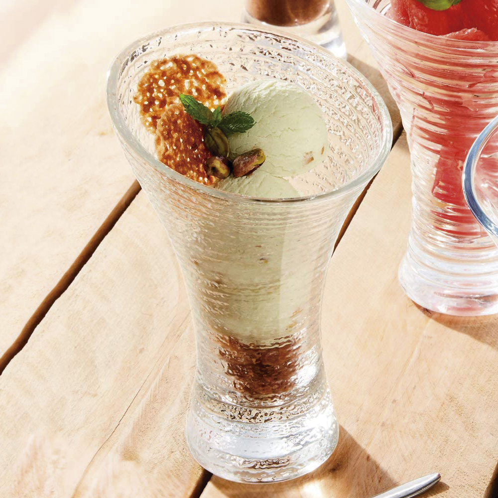[L6755-O] Copa para postre terminado exterior en espiral de 407 ml (13.76 oz) - Arcoroc