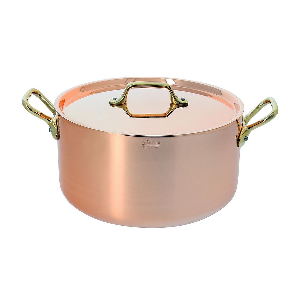 [6447.16] Cacerola Redonda con Tapadera en Cobre 16 cm - De Buyer