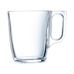 [L3693] Taza Transparente de Vidrio Templado Voluto, 8.25 oz - Arcoroc