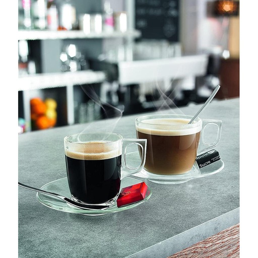 [L3692] Taza Transparente de Vidrio Templado Voluto, 7.25 oz - Arcoroc