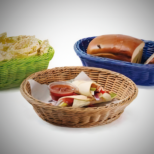 [WB-1502-OR-O] Canasta circular en polipropileno de 11.5" color naranja (Outlet) - GET