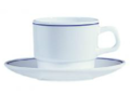 [14609] Pocillo Café de Vidrio Templado Opal Filet Delft, 8 1/4 oz - Arcoroc