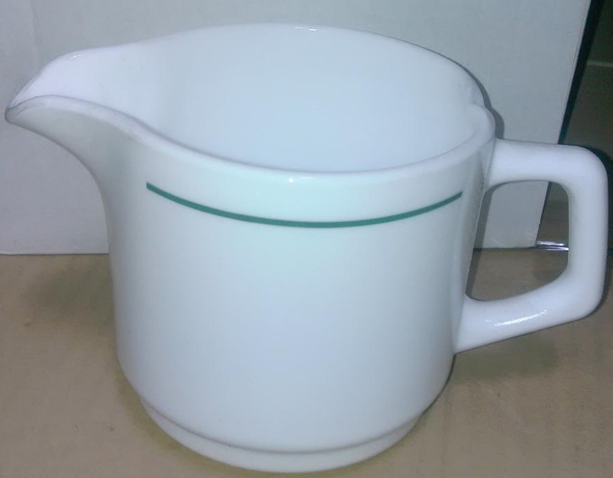 [56035-10-O] Jarra de Café de Vidrio Templado Restaurante, 8.5 cm - Arcoroc Franja Verde
