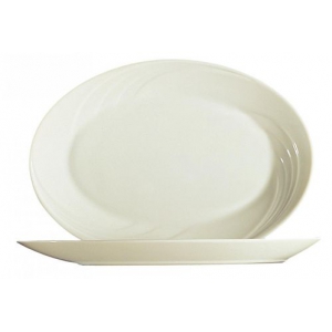 [27023-11-O] Plato Ovalado de Vidrio Templado Cypress, 25.5x28.5cm (Outlet) - Arcoroc