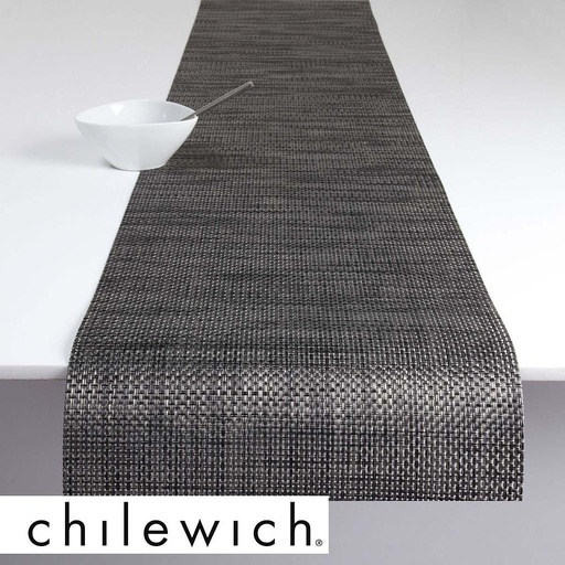 [0061-BASK-CARB-O] Camino de mesa basketweave carbon 36 x 183 cm (Outlet) - Chilewich