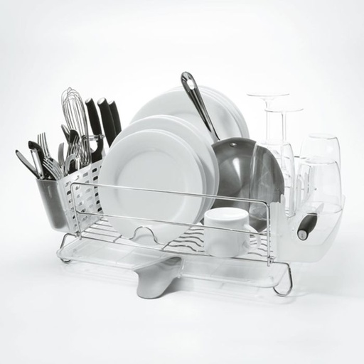 [1069916] Escurridor de platos plegable en acero inoxidable - Oxo