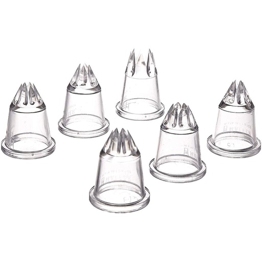 [166007-O] Juego de 6 boquillas estrella en policarbonato (Outlet) - Matfer