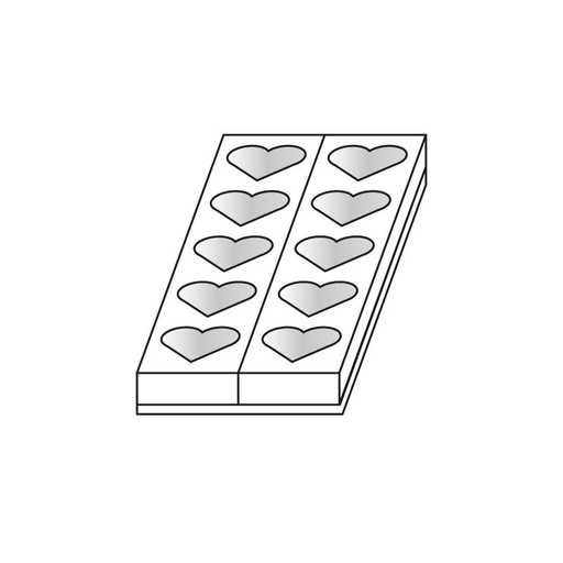 [MONOPA007-O] Molde monoporcion corazón (Outlet) - Martellato